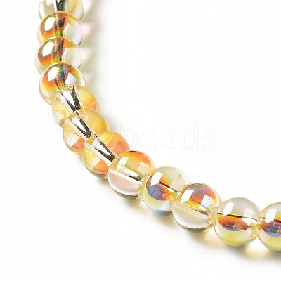 Transparent Electroplate Glass Beads Strands EGLA-I015-01D-1