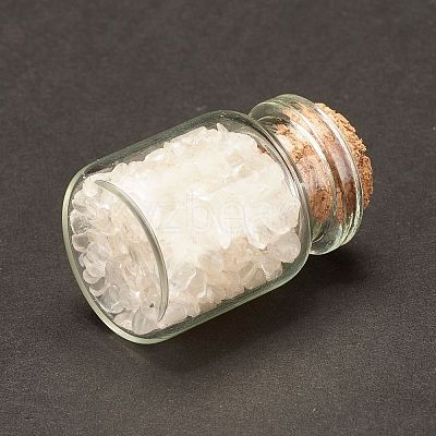 Transparent Glass Wishing Bottle Decoration DJEW-A001-01A-05-1