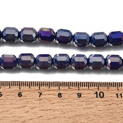 Electroplate Transparent Column Glass Beads Strands EGLA-A043-02-AB07-1