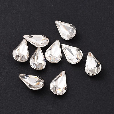 Glass Rhinestone Cabochons GGLA-P002-07D-01-1