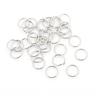 Tarnish Resistant 304 Stainless Steel Open Jump Rings X-STAS-J013-9x0.9mm-01-1