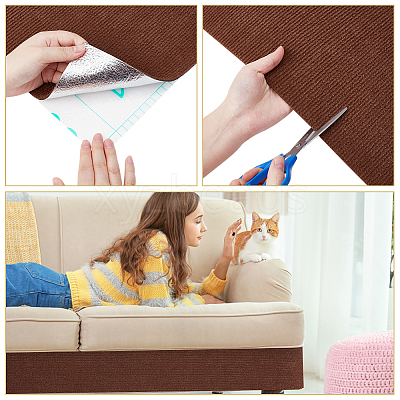 Polyester Anti Cat Scratch Furniture Protector Stickers AJEW-WH0609-395C-1