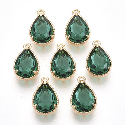 Transparent Glass Pendants GLAA-R212-11A-1