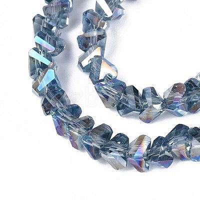 Electroplate Transparent Glass Beads Strands GLAA-N021-4mm-29-1