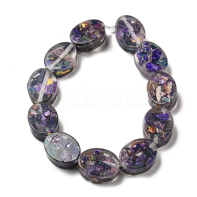 Dyed Natural Imperial Jasper with Resin Beads Strands G-G083-A02-01-1