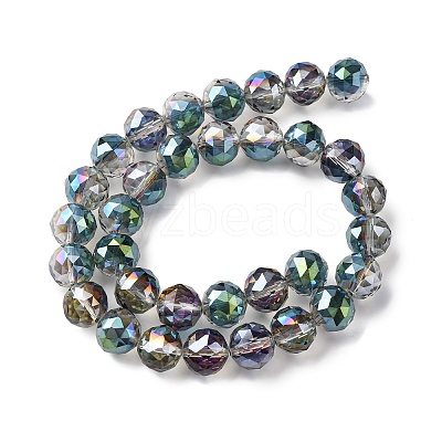 Transparent Electroplate Glass Beads Strands EGLA-N002-34D-F05-1