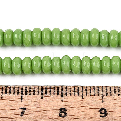 Opaque Spray Painted Glass Beads GLAA-ZX008-4mm-18B-1