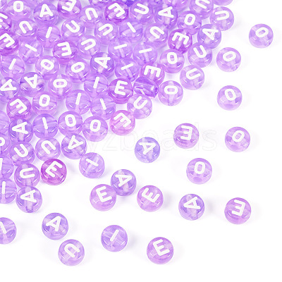 100Pcs 5 Styles Transparent Acrylic Beads TACR-TA0001-54D-1