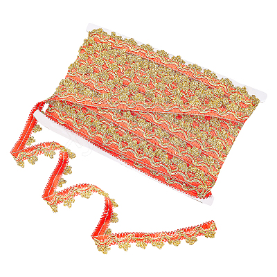 Sparkle Polyester Lace Ribbon OCOR-WH0080-32D-1
