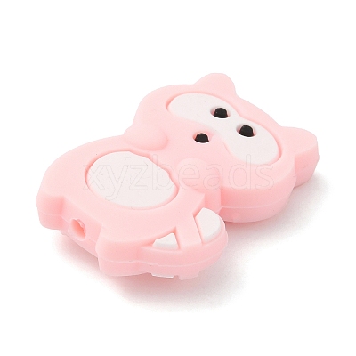 Raccoon Silicone Beads SIL-WH0002-84C-1