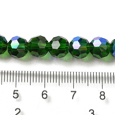 Electroplate Transparent Glass Beads Strands EGLA-A035-T8mm-L10-1