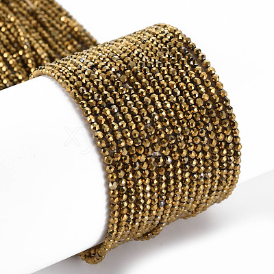 Electroplated Glass Beads Strands EGLA-S174-23D-04-1