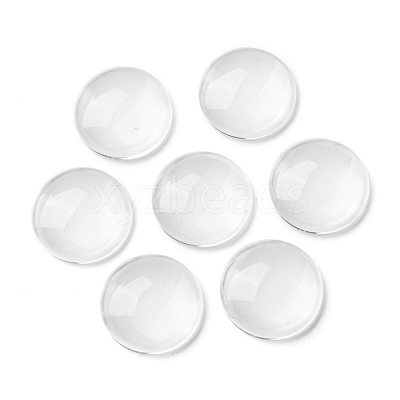Transparent Glass Cabochons X-GGLA-R026-16mm-1