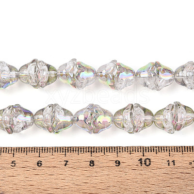 Electroplate Transparent Glass Beads Strands X1-EGLA-N020-03H-1