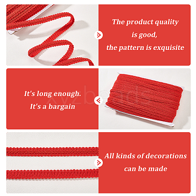 Polyester Centipede Lace Ribbons SRIB-WH0011-066A-1