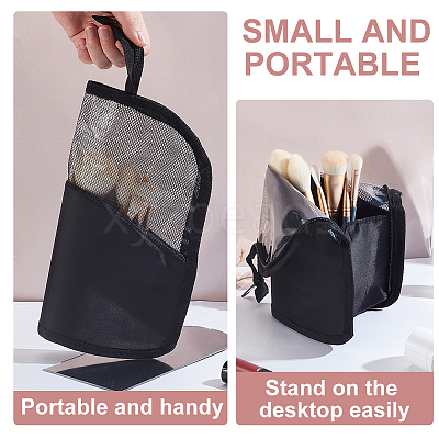 Portable Nylon & PVC Laser Transparent Cosmetic Storage Bags ABAG-WH0035-032B-1