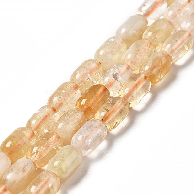 Heated Natural Citrine Beads Strands G-G980-23-1