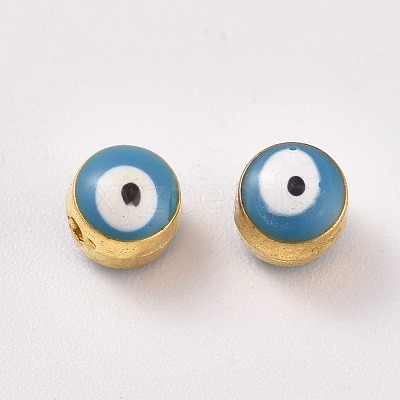 Alloy Enamel European Beads LS-ENAM-WH0047-14H-1