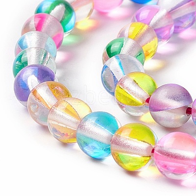 Synthetic Moonstone Beads Strands G-E573-02A-18-1