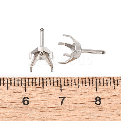 304 Stainless Steel Stud Earring Findings STAS-B091-02B-08P-1