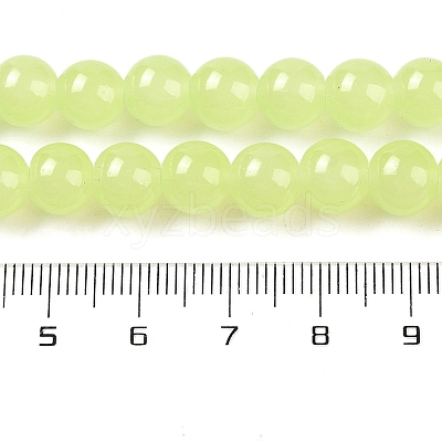 Imitation Jade Glass Beads Strands DGLA-S076-8mm-17-1