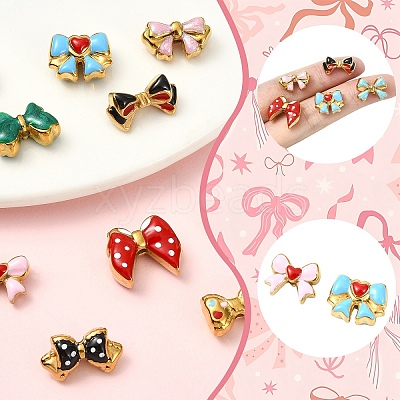 10Pcs 10 Styles 304 Stainless Steel Enamel Beads STAS-YW0003-65-1