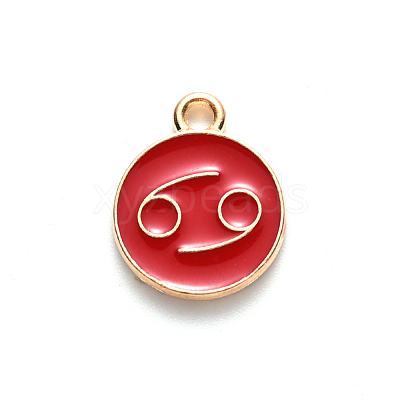 Alloy Enamel Pendants ENAM-S124-01B-07D-1