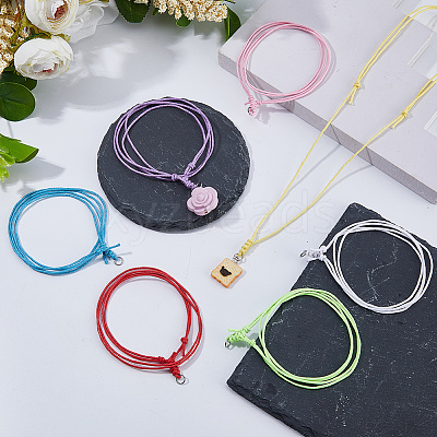 42Pcs 7 Colors Waxed Cotton Necklace Making AJEW-DC00023-1
