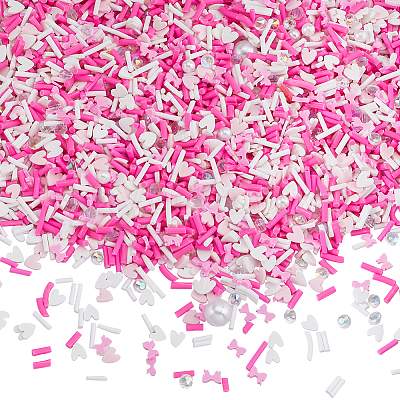 Valentine's Day Lip Handmade Polymer Clay Sprinkles Mix CLAY-SC0001-97A-1
