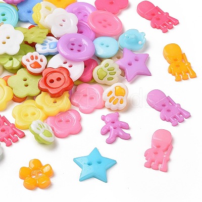 Mixed Acrylic Buttons BUTT-D010-03-1