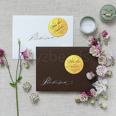 Self Adhesive Gold Foil Embossed Stickers DIY-WH0211-334-1