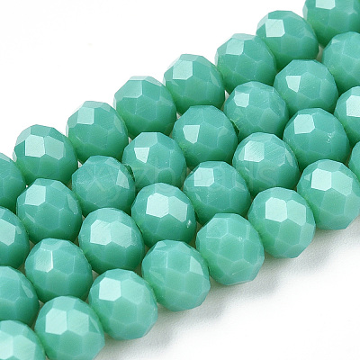 Opaque Solid Color Glass Beads Strands EGLA-A034-P6mm-D31-1