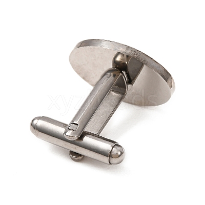 Oval 201 Stainless Steel Swank Cuff Links SA-CBAE2BD-01P-C-1