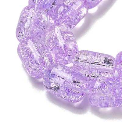 Transparent Crackle Glass Beads Strands X-GLAA-NH0001-04F-1