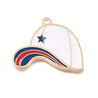 Baseball Alloy Enamel Pendants AL-CBA2166-01G-02-1