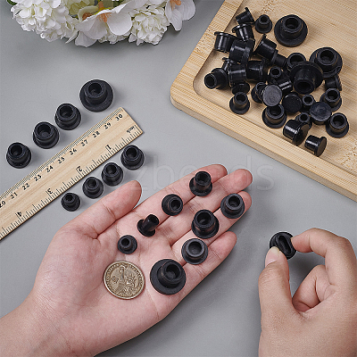 48Pcs 8 Styles Silicone End Caps FIND-FG0004-54B-1