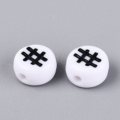 Opaque Acrylic Beads SACR-Q001-10B-1