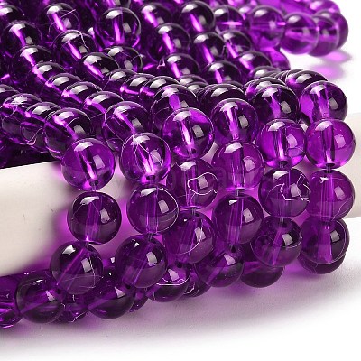 Drawbench Transparent Glass Beads Strands GLAD-Q012-10mm-20-1