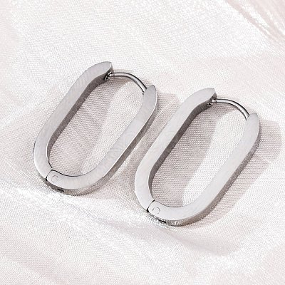 Tarnish Resistant 304 Stainless Steel Huggie Hoop Earrings STAS-H156-11C-P-1
