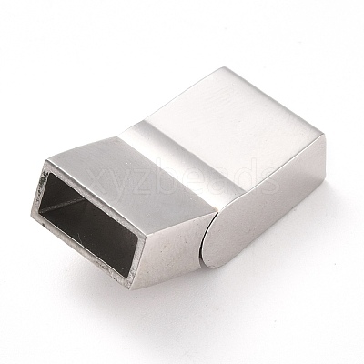 Tarnish Resistant 316 Surgical Stainless Steel Magnetic Clasps with Glue-in Ends STAS-M297-03A-P-1