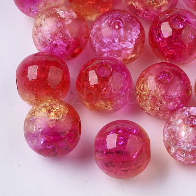 Transparent Crackle Acrylic Beads CACR-N002-09-1