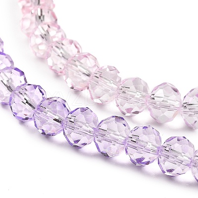 Transparent Painted Glass Beads Strands X-DGLA-A034-T6mm-A05-1