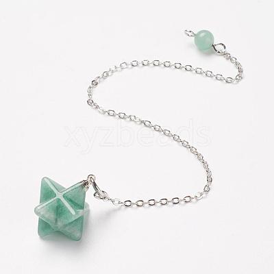 Chakra Natural Green Aventurine Dowsing Pendulums G-F516-01F-1