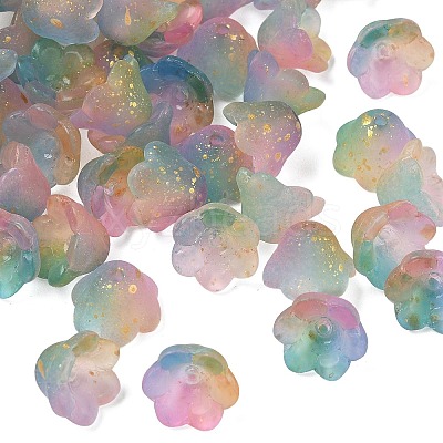 Frosted Glass Bead Cap FGLA-C001-01G-1