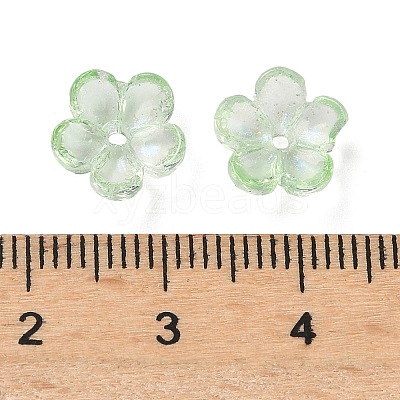 Dyed & Heated Glass Bead Caps GLAA-C042-01L-1