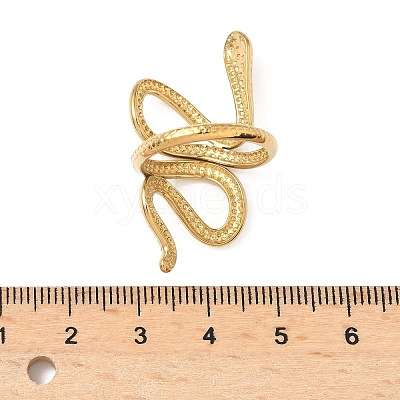 304 Stainless Steel Open Cuff Rings for Women RJEW-Z103-01G-03-1