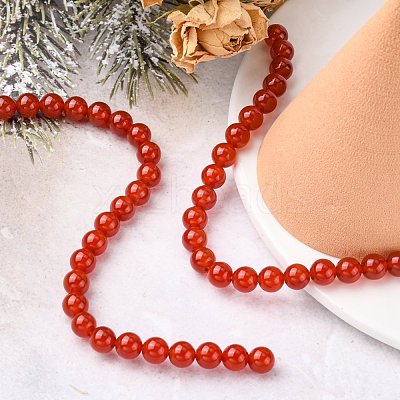 Natural Carnelian Beads Strands X-G-C076-8mm-2A-1