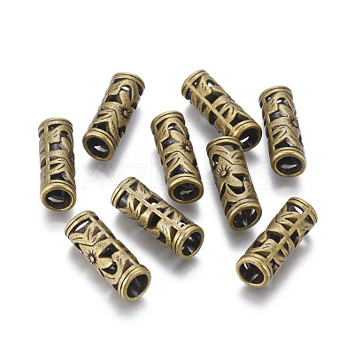 Tibetan Style Hollow Tube Beads MLF10482Y-NF-1