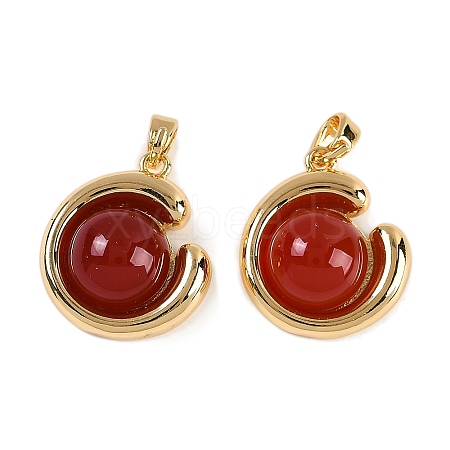 Natural Carnelian(Dyed & Heated) Pendants KK-P283-47G-1