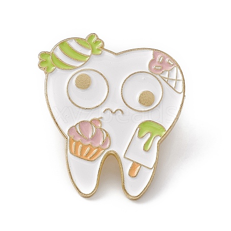 Cartoon Teeth Enamel Pin JEWB-A005-19-01-1